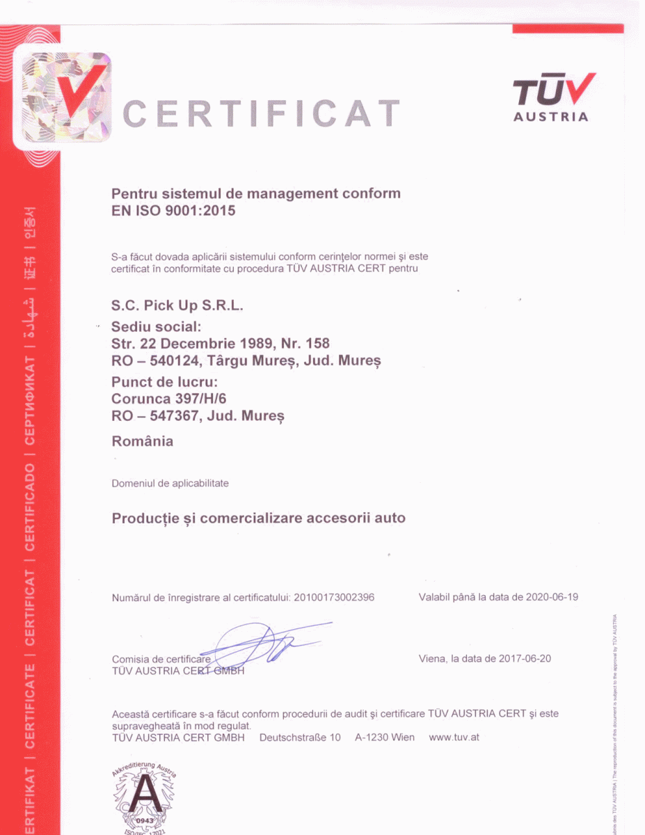 Certificare TUV Austria Cert